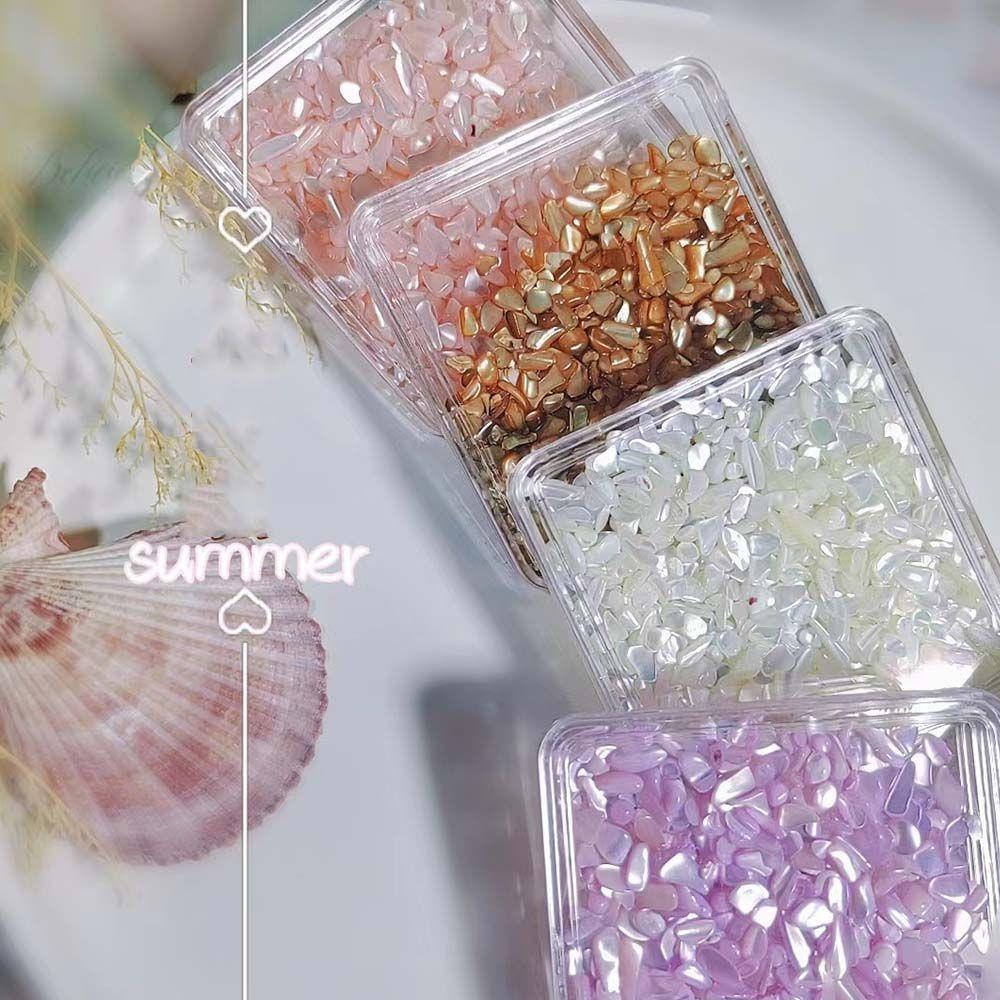 Lọ Phụ Kiện Kim Tuyến Trang Trí Móng Tay 3D Thời Trang DIY|Vỏ Sò Trang Trí Móng Tay