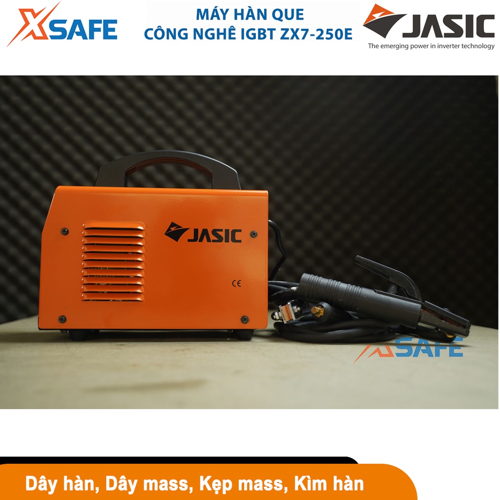 Máy hàn que Jasic ZX7-250E điện áp ra không tải 62V, phạm vi điều chỉnh dòng hàn 20A - 250A [CHÍNH HÃNG][XSAFE]