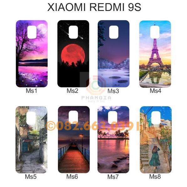 Ốp lưng dẻo đen in hình xiaomi redmi 9s nhiều mẫu đẹp