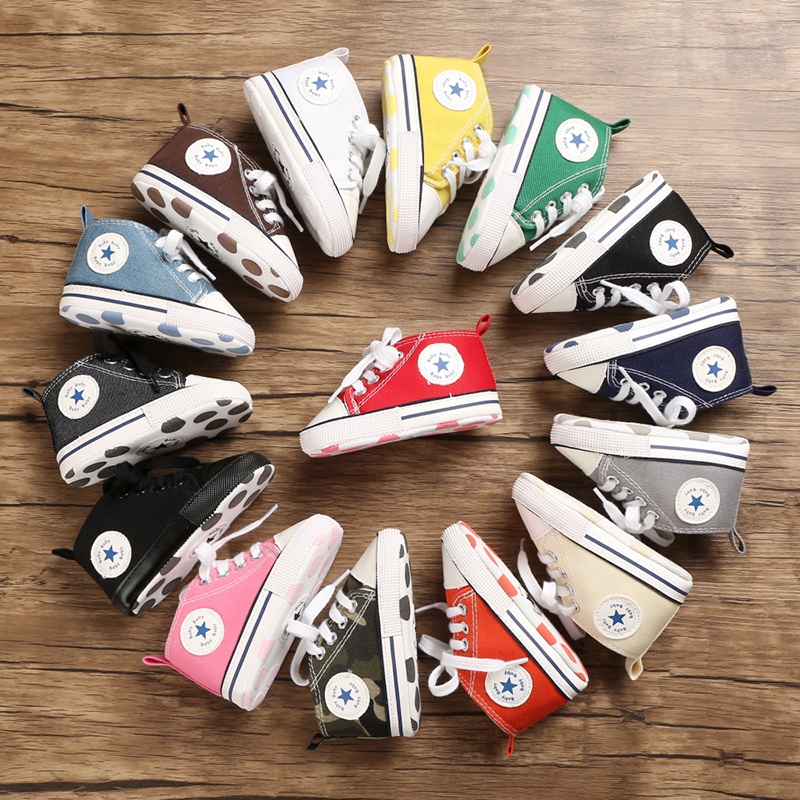 Giày Sneaker Tập Đi Đế Mềm Chống Trượt Cho Bé 0-1 Tuổi