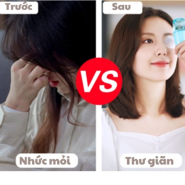 Máy massage mắt cầm tay , dưỡng ẩm Nano thư giãn, giảm đau nhức, quầng thâm.