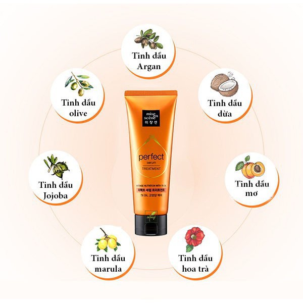 Kem xả Mise En Scene Perfect Repair Treatment - Cung cấp dưỡng chất giúp tóc khỏe, bóng mượt, chống chẻ ngọn, rụng, gãy