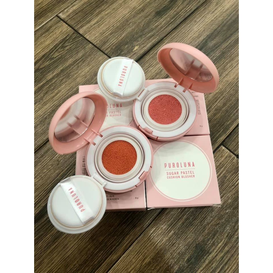 MÁ HỒNG PUROLUNA SUGAR PASTEL CUSHION BLUSHER