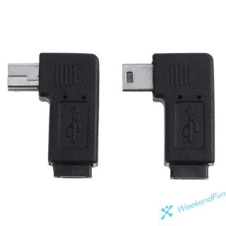 Set 2 Đầu Chuyển Đổi Micro Usb Sang Mini Usb 90 Độ