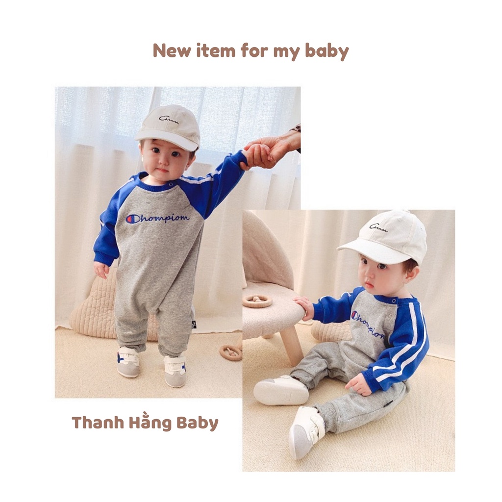 Body dài tay cho bé trai, body liền thân cho bé Thanh hằng baby 5 - 13 kg