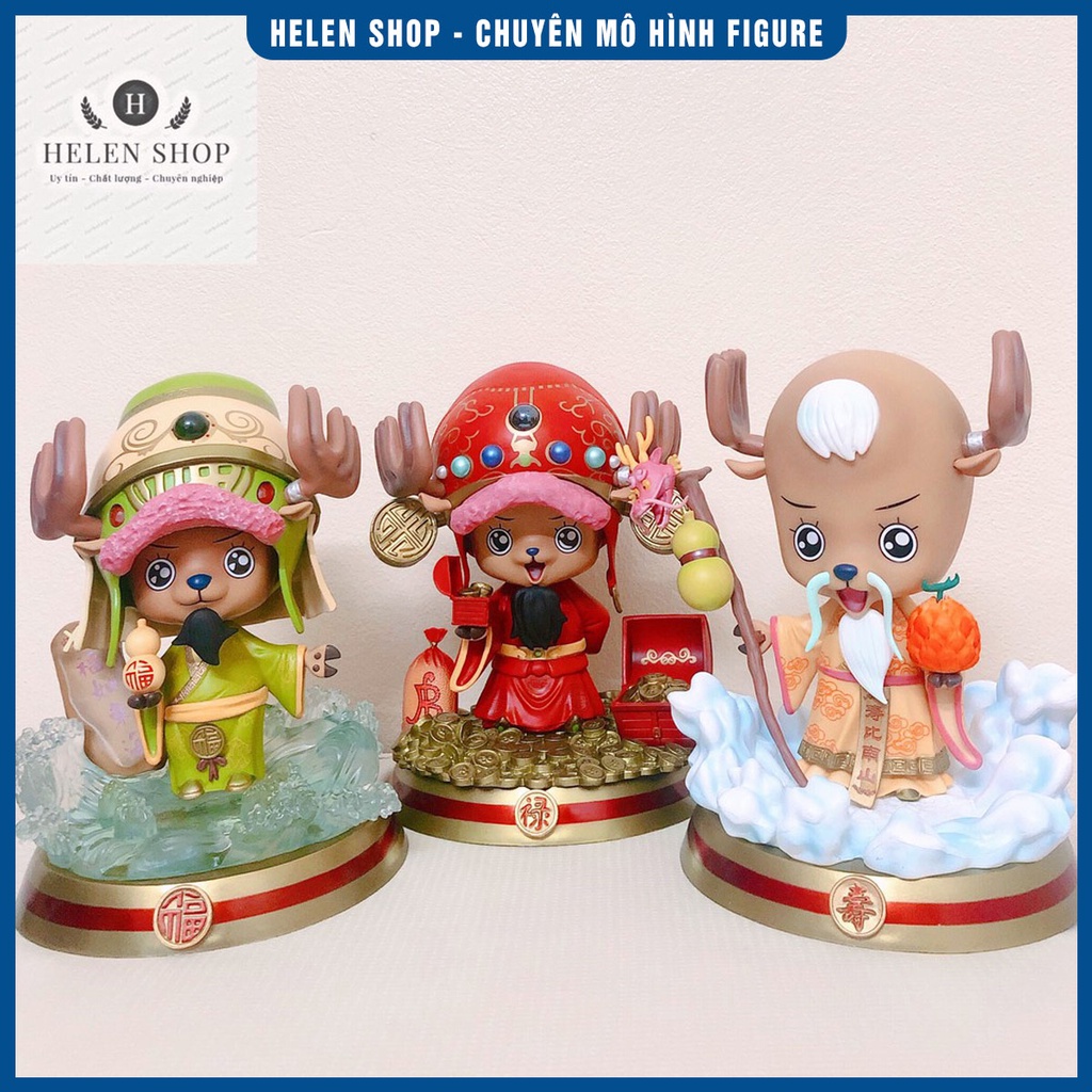 Mô hình Chopper One Piece cách điệu sang ba ông Phúc Lộc Thọ cực xinh