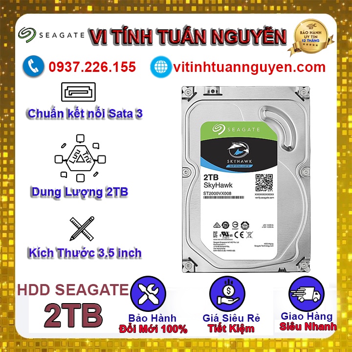 Ổ Cứng 2T Seagate Sata 3 Sky Camera