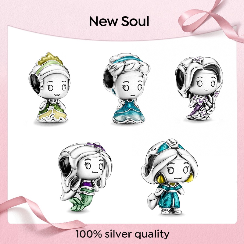 Vòng Tay Pandora Hạt Charm Charm Hình Công Chúa Lọ Lem Disney Cinderella DIY Làm Quà Tặng Tinh Tế Cho Nữ