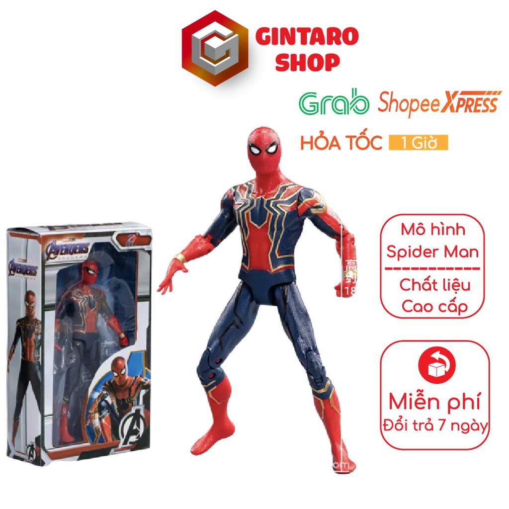 Mô hình Spider Man marvel cao cấp , Đồ chơi mô hình nhân vật người nhện Gintaro Shop