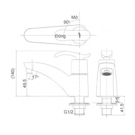 Vòi Nước Lạnh Lavabo Inax LFV-11A