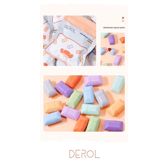 [Hàng mới về] Set 8 son môi Derol dưỡng ẩm giữ màu lâu trôi màu sắc xinh xắn