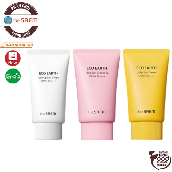 Kem chống nắng nâng tông sáng hồng tự nhiên Hàn Quốc The Saem Sun Cream SPF50+ PA++++ 50g