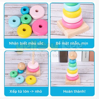 Tháp xếp chồng bằng gỗ