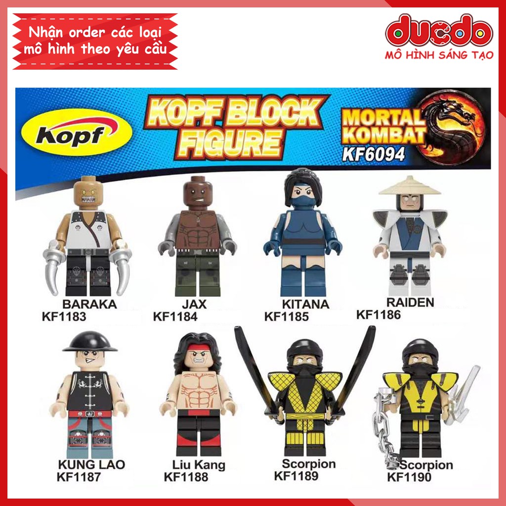 Minifigures các nhân vật Rồng đen Mortal Kombat - Đồ chơi Lắp ghép Xếp hình Mô hình Mini Kopf KF6094