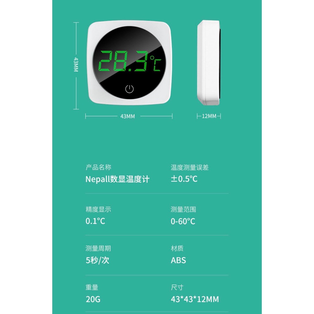 Nhiệt kế đa năng thế hệ mới YEE- TDA màn hình LCD sử dụng đo nhiệt độ bể cá, thủy sinh, chuồng bò sát, nhiệt độ phòng