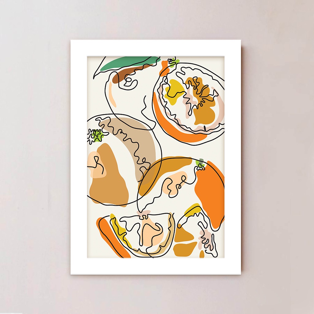 Bộ 3 Tranh Treo Tường Tối Giản Chủ Đề Trái Cây Phù Hợp Mọi Phong Cách Trang Trí Phòng - Tranh Mặt Kính - Khung Cao Cấp