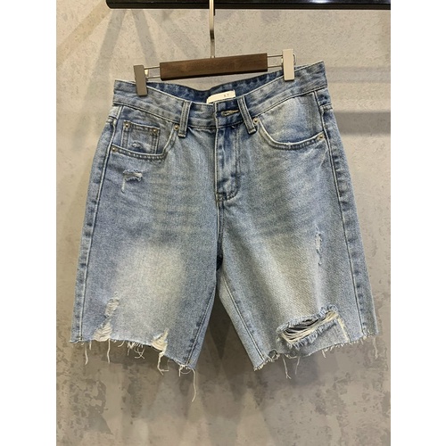 Quần Jeans Lửng Rách Gối Thời Trang Cho Nam GOAT MENSWEAR