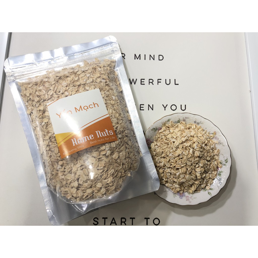 500gram Yến mạch cán mỏng nguyên chất nhập khẩu Úc, ăn kiêng, ăn dặm ⚡ SIÊU RẺ ⚡ Home Nuts | BigBuy360 - bigbuy360.vn
