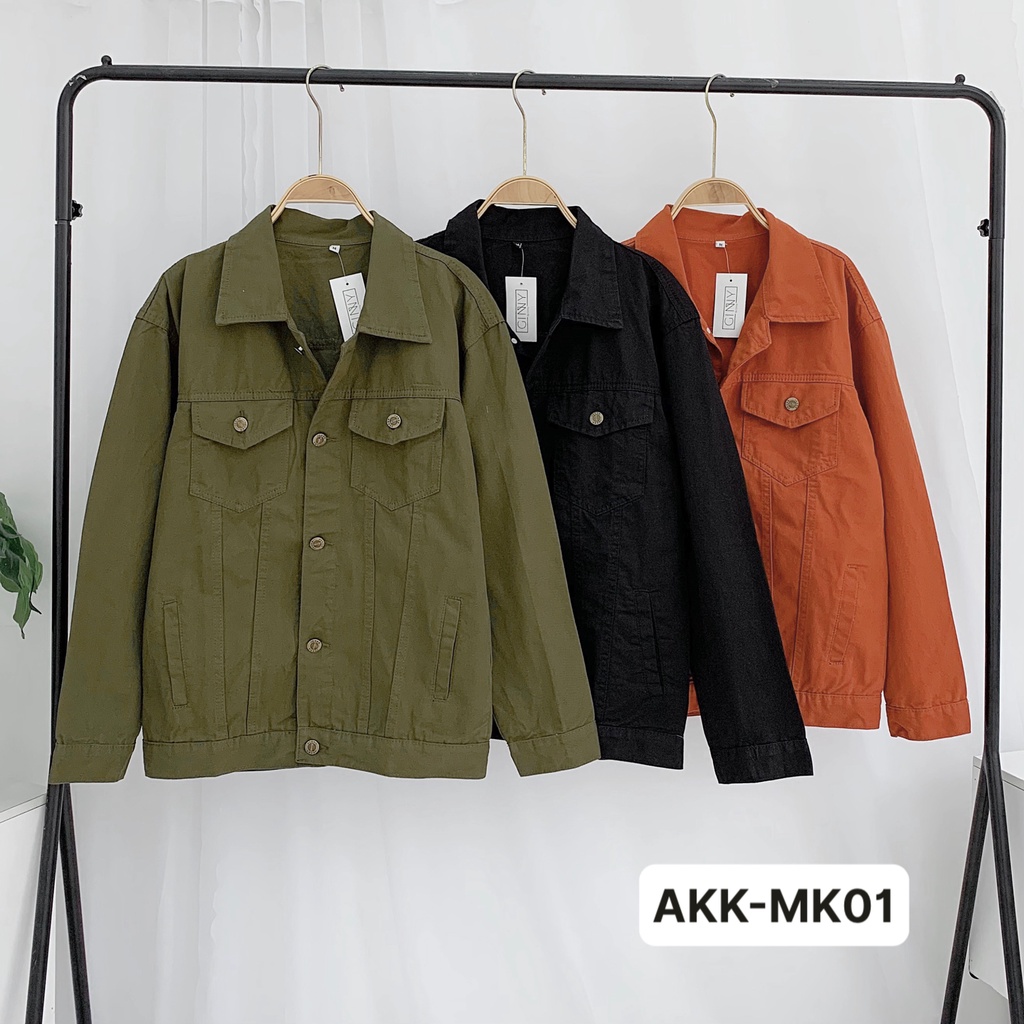 Áo Khoác Kaki Jean Nam Nữ Basic | Unisex | GinHouse Shop