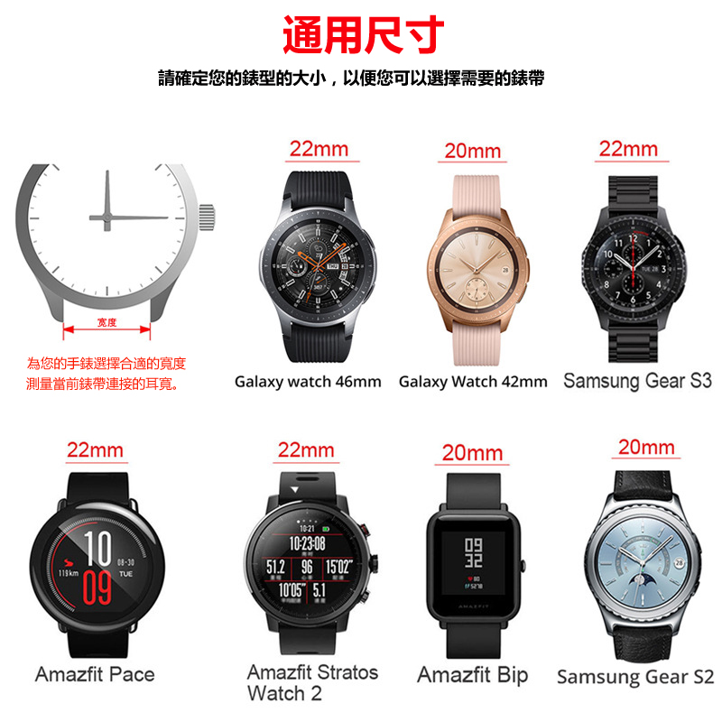 Dây Đeo 20mm / 22mm Cho Đồng Hồ Thông Minh Samsung Active Huawei Gt2 Wall Beige Gts Xiaomi