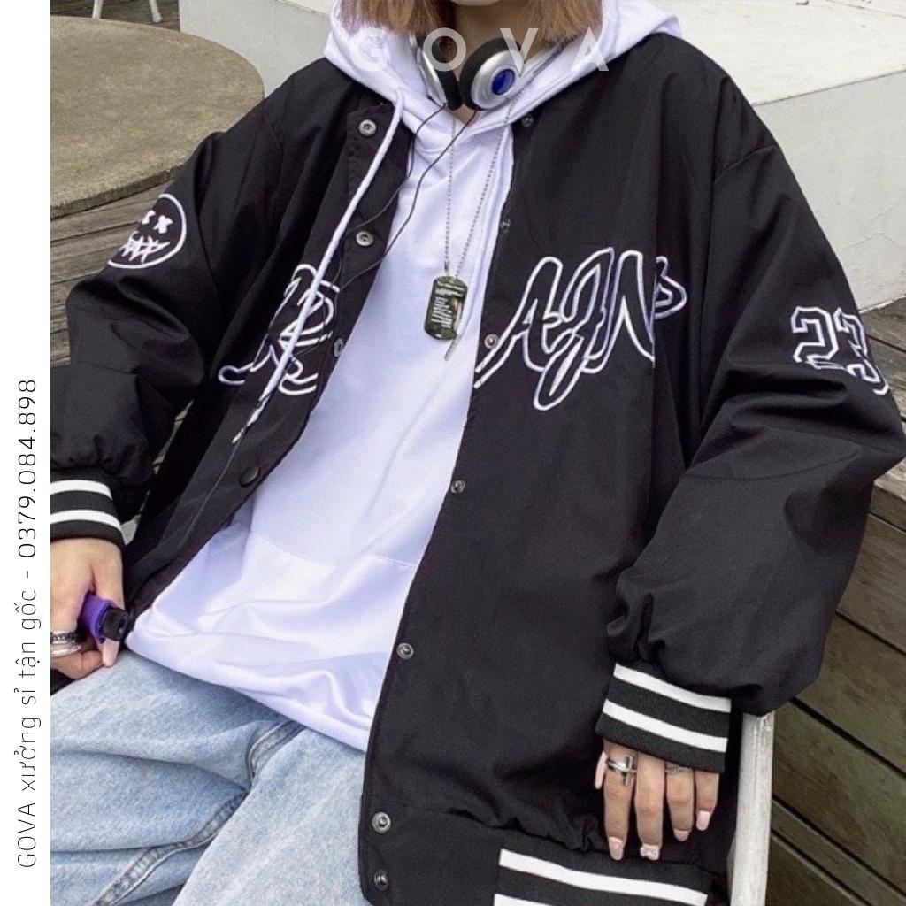 Áo Khoác Bomber Dù In AJNARP Form Rộng Nam Nữ Ulzzang Unisex Thời Trang GOVA