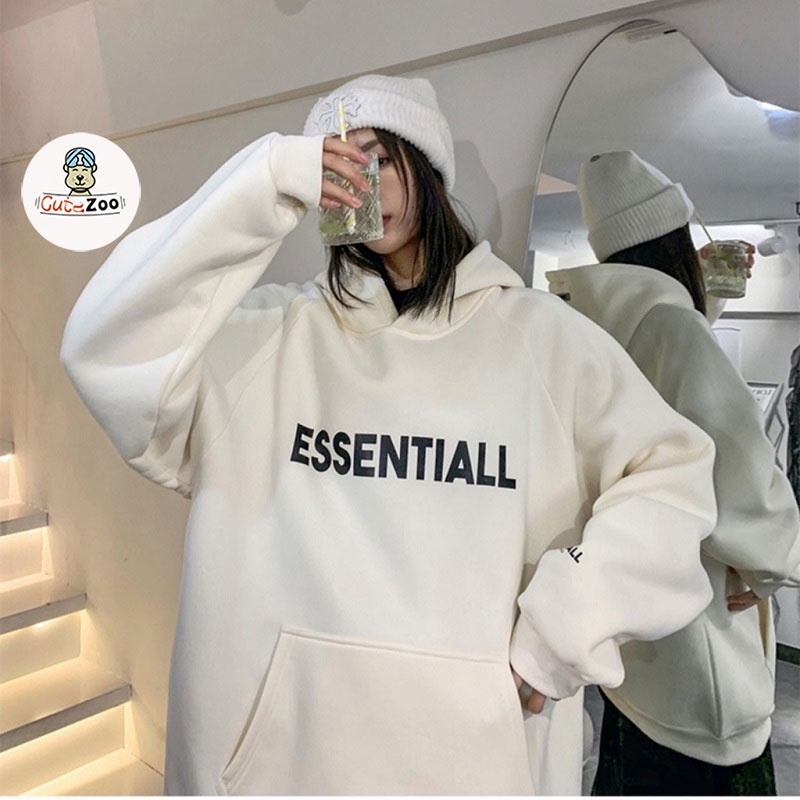 Áo sweater nỉ tay bồng retro ESSENTIALS Áo khoác form rộng Ulzzang Hàn Quốc hot trend - CUTE_ZOO