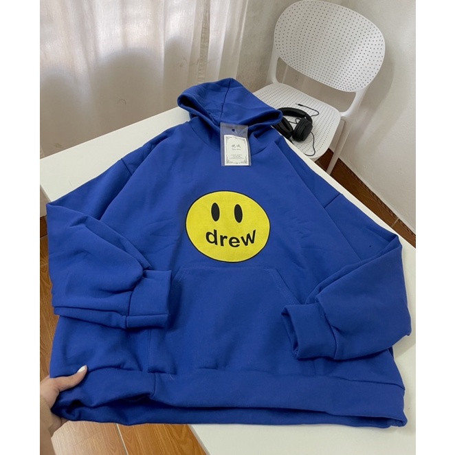 Áo hoodies &quot; Drew &quot; mặt cười ( 3 màu Hồng, Xanh , Tím )