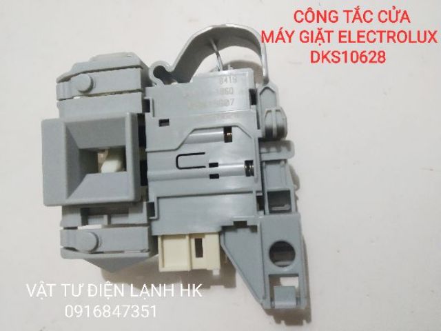 Công tắc khoá cửa máy giặt Electrolux 3 chân inverter - Khóa cửa MG Elec in DKS10628 DKS03515 vuông dẹt