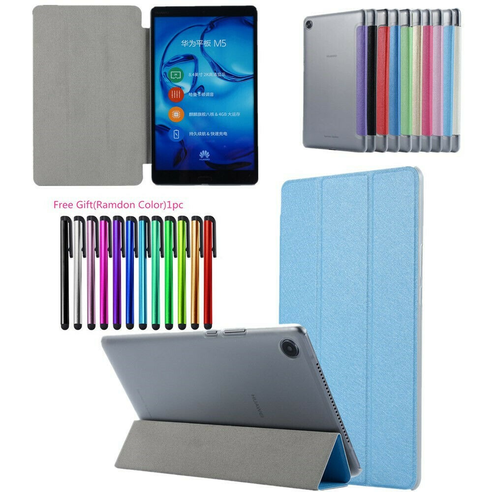 Bao da nắp gập màu trơn bảo vệ máy tính bảng Huawei Mediapad T5 10 10.1"