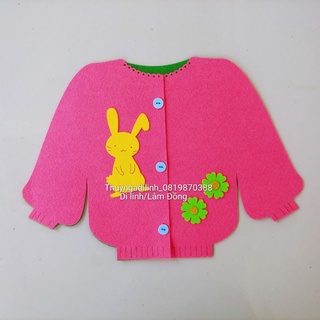 Kỹ năng sống vải nỉ mầm non ( Bộ cài cúc áo 30x40cm)