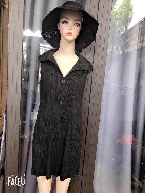 Đầm sơ mi màu đen big size combo 4