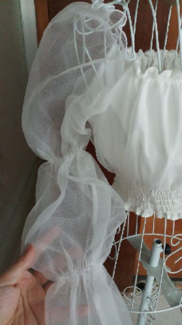 Áo crop tay xốp kèm ảnh thật | BigBuy360 - bigbuy360.vn