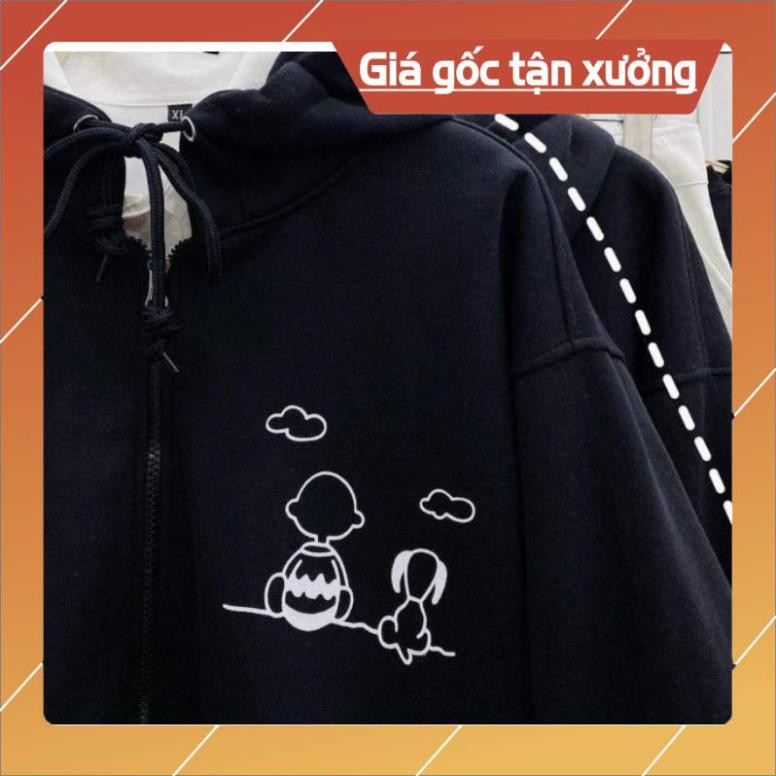 Áo hoodie nỉ mũ khóa Áo khoác nỉ  cotton form thụng unisex nam nữ giá rẻ cậu bé và cún