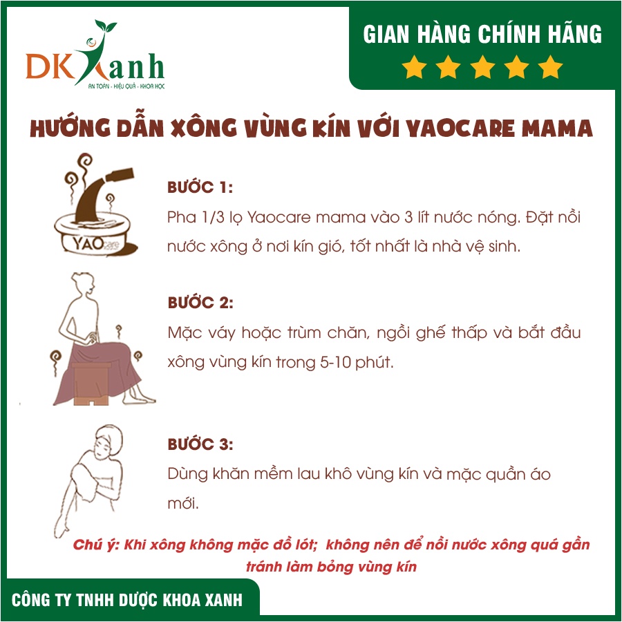 Combo 4 hộp Xông tắm sau sinh Yaocare Mama - DK Pharma tặng 1 cốm lợi sữa Curmilk 10 gói