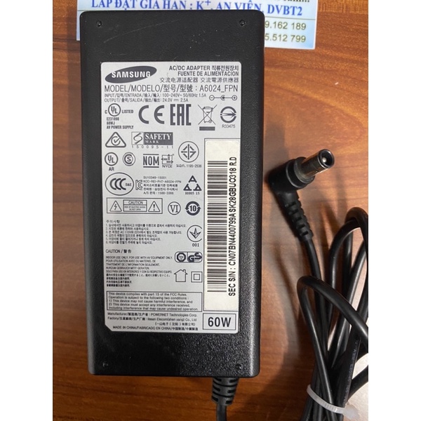 Adapter loa Samsung, Nguồn loa Samsung 24,0V 2,5A 60W Chính Hãng