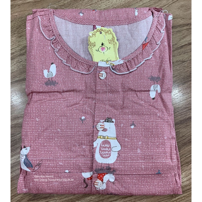 [SIZE 40-80KG] Đồ bộ bầu và cho bé ty có khóa cho bé ty vải cotton cao cấp thoáng mát có lưng thun điều chỉnh