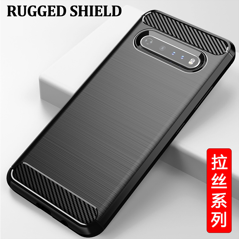 Ốp Điện Thoại tpu Mềm Kết Cấu Sợi carbon Cho lg v60 thinq v50 v50s k52 k62 k51 q51 k51s k41s k61 thinq