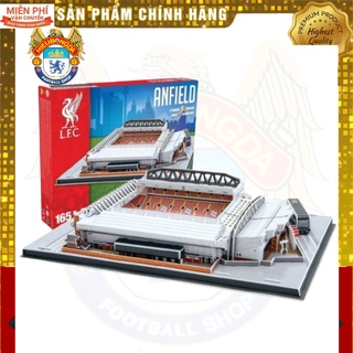 Mô hình sân vận động bóng đá SVĐ Anfield Liverpool đồ chơi lắp ghép sân vận động bóng đá mô hình lego giấy 3D độc đáo