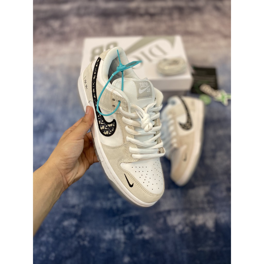 [MyGsneaker] Giày SB thấp cổ Xám trắng da cao cấp