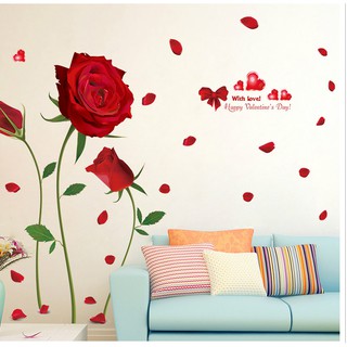 Decal Cây Hoa Hồng To