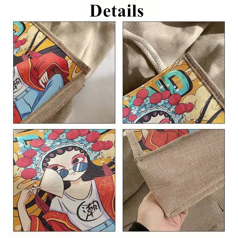 ON SALE Túi Xách Nữ Vải Bạt Thời Trang cặp Hàn Túi cói mini nhiều hình phong cách vintage Túi Tote 2021 | BigBuy360 - bigbuy360.vn