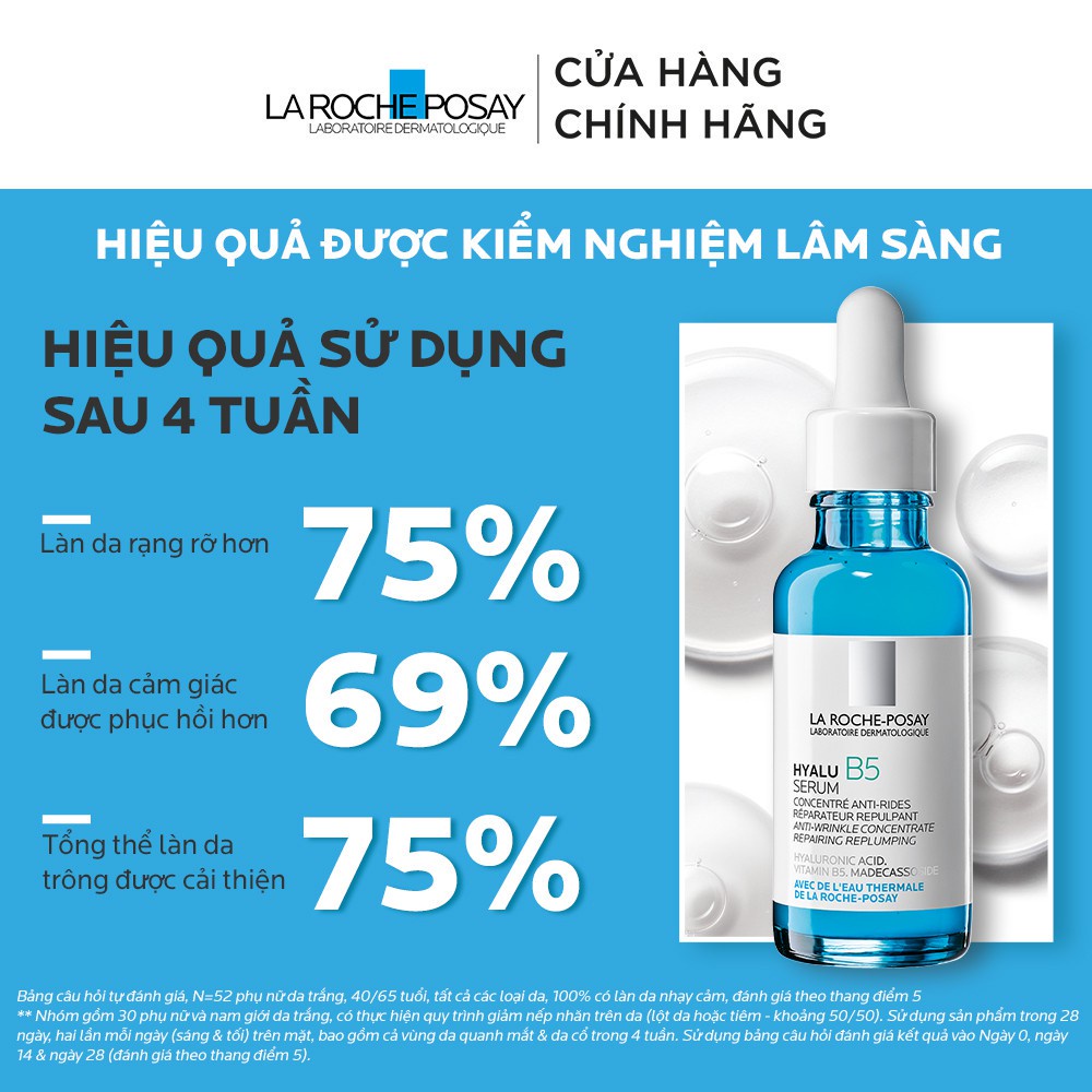 Dưỡng chất chuyên sâu giúp hỗ trợ quá trình tái tạo da La Roche-Posay Hyalu B5 Serum 30ml