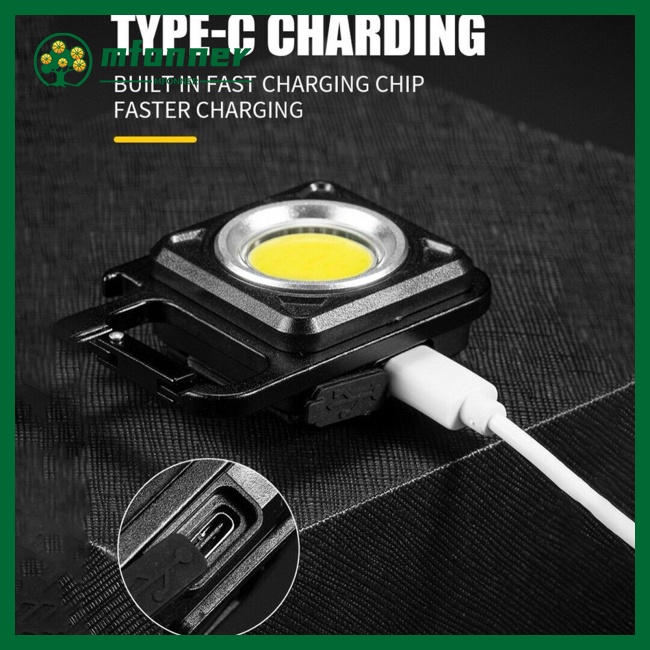 Đèn Led Cob Mini 500mah Đa Năng Có Móc Khóa Tiện Dụng