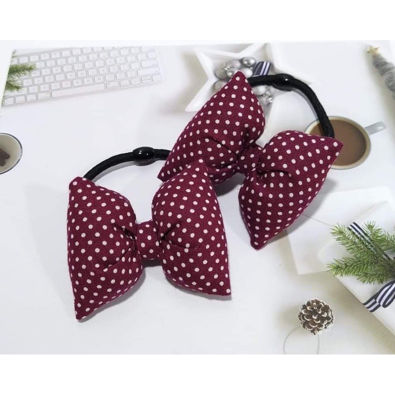 Chun cột tóc hình chiếc nơ nhồi bông (2)