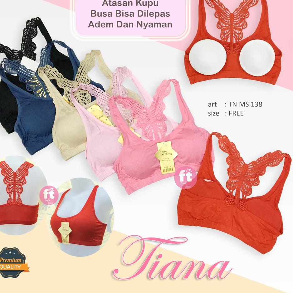 ✓ Tiana | Áo ngực thể thao Kupu / Bh hình bướm thời trang có thể tháo rời kích thước / nghệ thuật TN MS 138