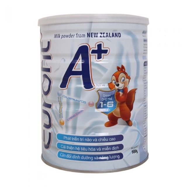 Eurofit A+ cho trẻ 1-6 tuổi lon 900g