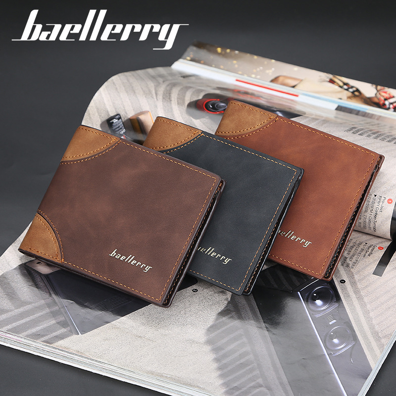 Ví Da Baellerry Mini Nhiều Ngăn Thời Trang Cho Nam