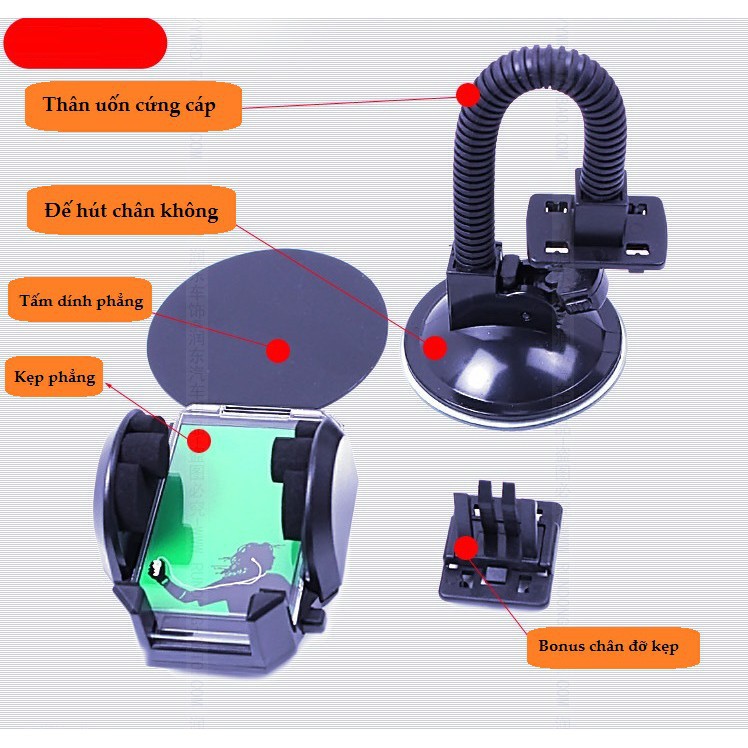 Giá đỡ điện thoại trên ô tô V3