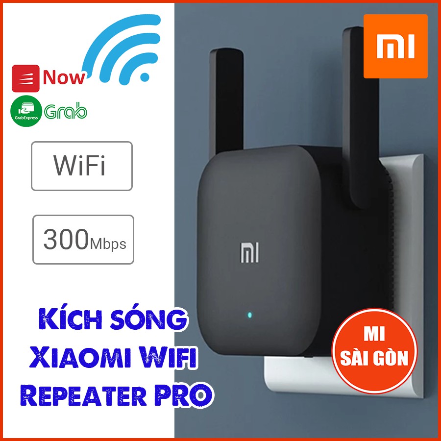 Kích sóng Wifi Xiaomi Repeater PRO dùng cho mạng 2.4Ghz - băng thông 300 Mbps