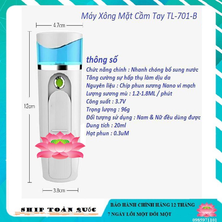 Máy xông mặt cầm tay TL-701-B